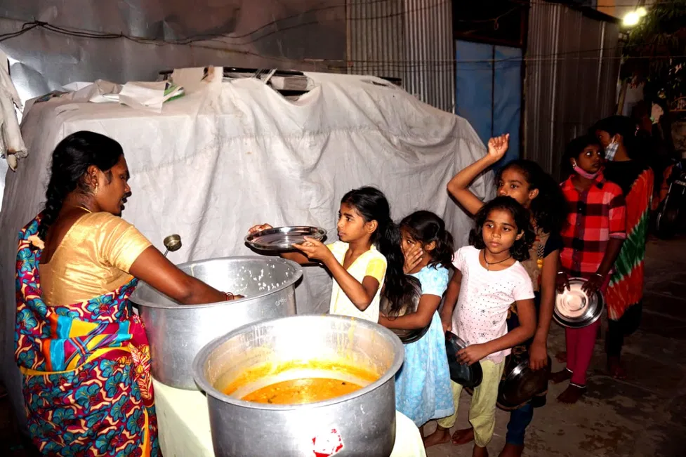 Food distribution drive - replace with your own photo URL